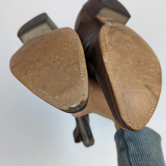 Laredo Vintage Mens 10 D Leather Western Cowboy Boots  Pointed Toe Embroidered - Picture 8 of 16